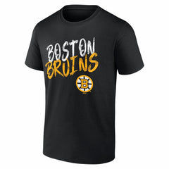 Boston Bruins Big & Tall Hustle Personalized Name & Number T-Shirt - Black T-shirts