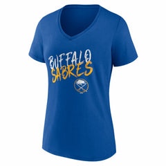 Buffalo Sabres Women's Hustle Personalized Name & Number V-Neck T-Shirt - Royal T-shirts