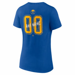 Buffalo Sabres Women's Hustle Personalized Name & Number V-Neck T-Shirt - Royal T-shirts