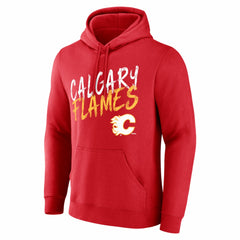 Calgary Flames Hustle Personalized Name & Number Hoodie - Red Hoodies