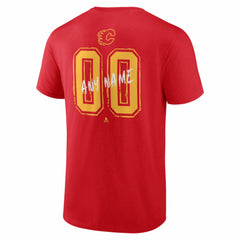 Calgary Flames Hustle Personalized Name & Number T-Shirt - Red T-shirts