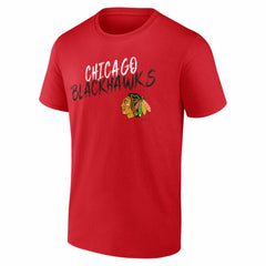 Chicago Blackhawks Hustle Personalized Name & Number T-Shirt - Red T-shirts