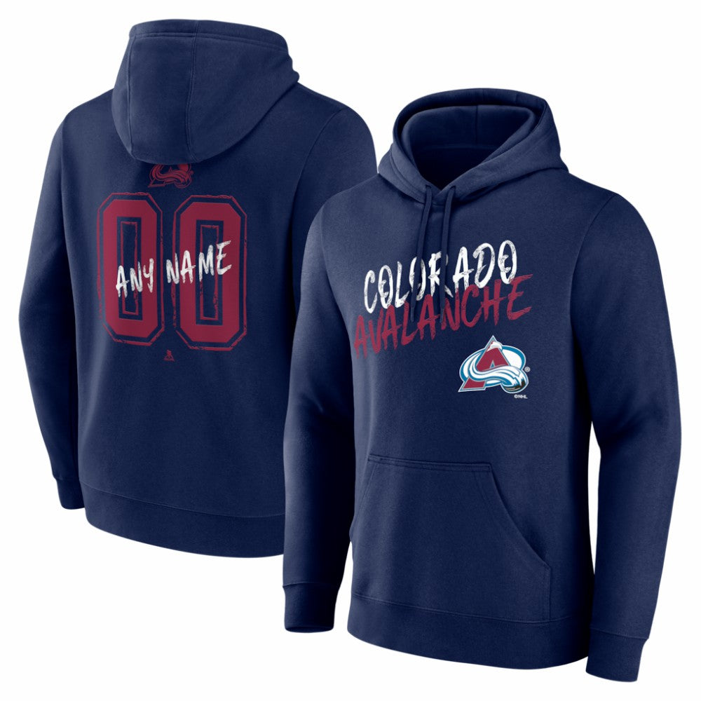 Colorado Avalanche Hustle Personalized Name & Number Hoodie - Navy Hoodies