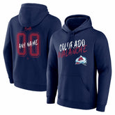 Colorado Avalanche Hustle Personalized Name & Number Hoodie - Navy Hoodies