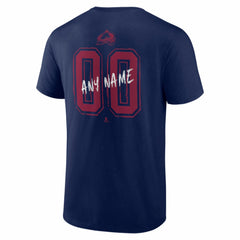 Colorado Avalanche Hustle Personalized Name & Number T-Shirt - Navy T-shirts