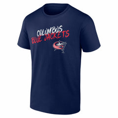 Columbus Blue Jackets Big & Tall Hustle Personalized Name & Number T-Shirt - Navy T-shirts