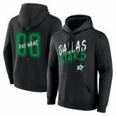 Dallas Stars Hustle Personalized Name & Number Hoodie - Black Hoodies