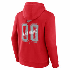Detroit Red Wings Hustle Personalized Name & Number Hoodie - Red Hoodies