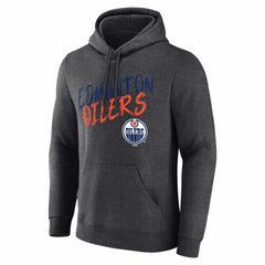 Edmonton Oilers Hustle Personalized Name & Number Hoodie - Charcoal Hoodies