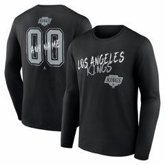 Los Angeles Kings Hustle Personalized Name & Number Long Sleeve T-Shirt - Black T-shirts