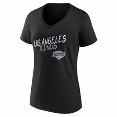 Los Angeles Kings Women's Hustle Personalized Name & Number V-Neck T-Shirt - Black T-shirts