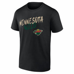 Minnesota Wild Hustle Personalized Name & Number T-Shirt - Black T-shirts