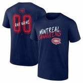 Montreal Canadiens Big & Tall Hustle Personalized Name & Number T-Shirt - Navy T-shirts