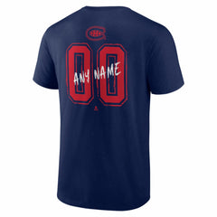 Montreal Canadiens Hustle Personalized Name & Number T-Shirt - Navy T-shirts