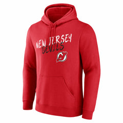New Jersey Devils Hustle Personalized Name & Number Hoodie - Red Jerseys