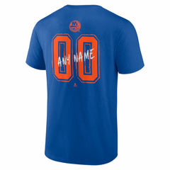 New York Islanders Big & Tall Hustle Personalized Name & Number T-Shirt - Royal T-shirts