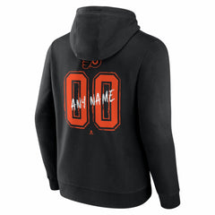 Philadelphia Flyers Big & Tall Hustle Personalized Name & Number Hoodie - Black Hoodies