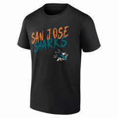 San Jose Sharks Big & Tall Hustle Personalized Name & Number T-Shirt - Black T-shirts