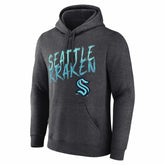 Seattle Kraken Hustle Personalized Name & Number Hoodie - Charcoal Hoodies