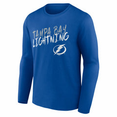 Tampa Bay Lightning Hustle Personalized Name & Number Long Sleeve T-Shirt - Blue T-shirts