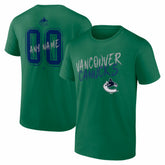 Vancouver Canucks Hustle Personalized Name & Number T-Shirt - Green T-shirts