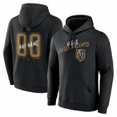 Vegas Golden Knights Big & Tall Hustle Personalized Name & Number Hoodie - Black Hoodies