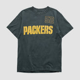 Green Bay Packers Reebok 2000s T-shirt - Black Vintage for sale