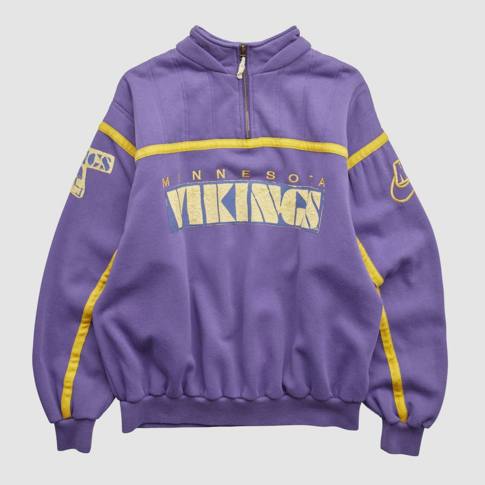 Minnesota Vikings 90s 1/4 Zip Sweatshirt - Purple Vintage on sale
