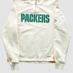 Green Bay Packers Reebok 2000s 1/4 Zip Sweatshirt - White Vintage discount