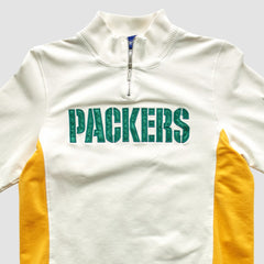Green Bay Packers Reebok 2000s 1/4 Zip Sweatshirt - White Vintage discount