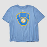Milwaukee Brewers Majestic 2000s T-shirt Light Blue Vintage