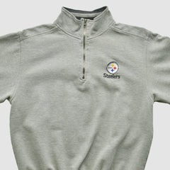 Pittsburgh Steelers Lee Sport 90s 1/4 Zip Sweatshirt - Heather Gray Vintage sale