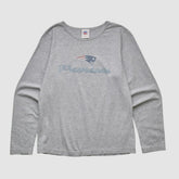 New England Patriots NFL 2000s Long Sleeve T-shirt - Heather Gray Vintage cheap