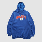 New York Giants Reebok 2000s Hooded Pullover Sweatshirt - Blue Vintage sale