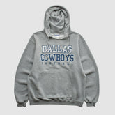 Dallas Cowboys Reebok 2000s Hooded Pullover Sweatshirt - Heather Gray Vintage online