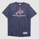 Atlanta Braves Majestic 2005 T-shirt Navy Vintage