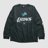 Detroit Lions NFL 2010s Long Sleeve T-shirt - Black Vintage discount