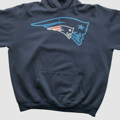 New England Patriots NFL 2010s Hooded Pullover Sweatshirt - Navy Vintage sale