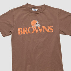 Cleveland Browns Lee Apparel 90s T-shirt - Brown Vintage for sale