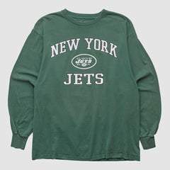 New York Jets NFL 2000s Long Sleeve T-shirt - Green Vintage discount