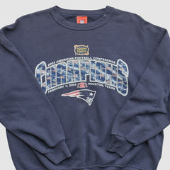 New England Patriots NFL 2003 Pullover Sweatshirt - Navy Vintage cheap