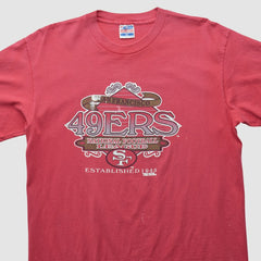 San Francisco 49ers Trench 90s T-shirt - Red Vintage on sale