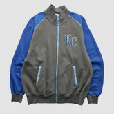 Kansas City Royals Majestic 2000s Full Zip Sweatshirt Dark Heather Gray Vintage