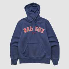 Boston Red Sox 2010s Hooded Pullover Sweatshirt Navy Vintage