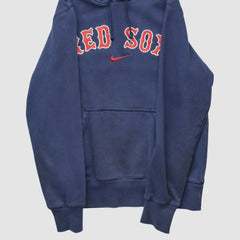 Boston Red Sox 2010s Hooded Pullover Sweatshirt Navy Vintage