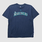 Seattle Mariners Majestic 2000s T-shirt Navy Vintage