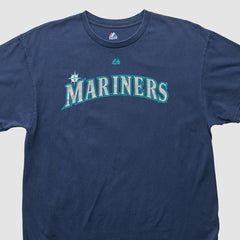 Seattle Mariners Majestic 2000s T-shirt Navy Vintage