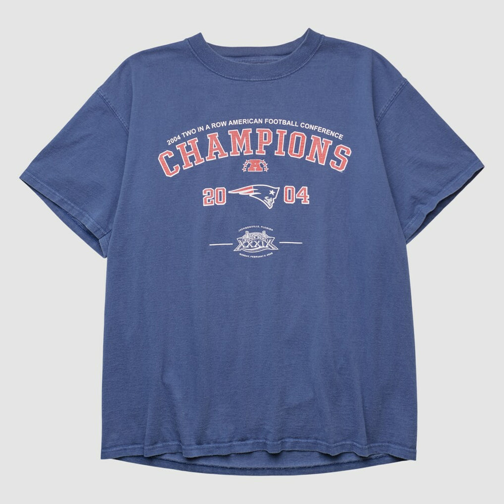New England Patriots 2004 T-shirt - Navy Vintage sale