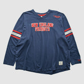 New England Patriots NFL 2000s Long Sleeve T-shirt - Navy Vintage discount