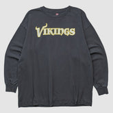 Minnesota Vikings NFL 2000s Long Sleeve T-shirt - Black Vintage on sale